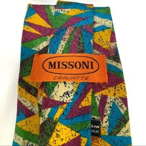 2 Vintage Missoni 100% Silk Ties.  Excellent Condition.